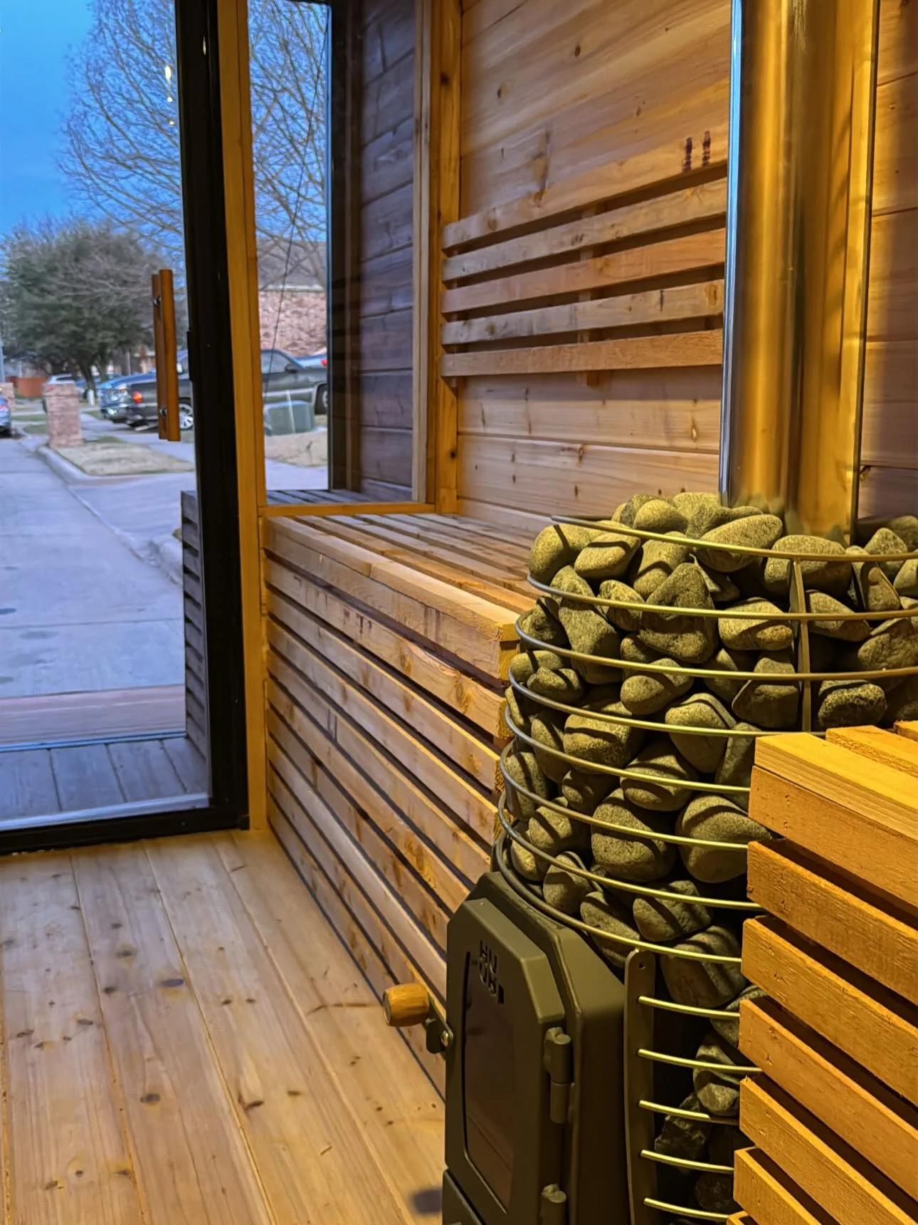 Harvia M3 wood-fired heater detail